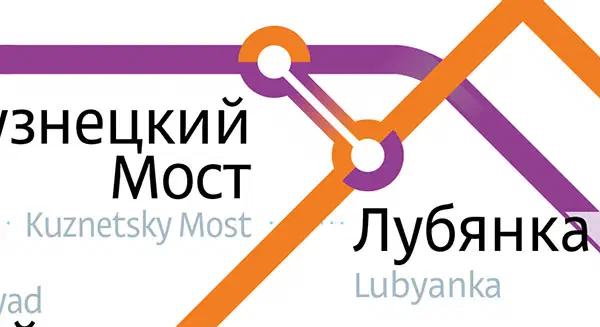 На картинке показан плакат с логотипом самых популярных городов Российской Федерации в Лубьянке, с часами со словами "Кузнецкий Мост".
