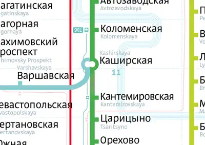 Карта показывает карту московской системы метро с красной линией, указывающей маршрут системы метро.
