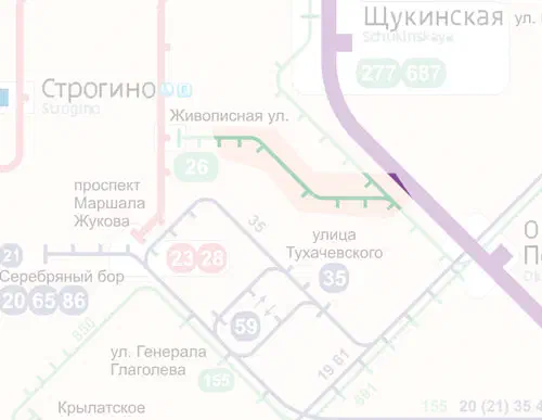 Карта города Киев, Украина, с картой маршрута и текстом, указывающим местоположение железнодорожной станции.